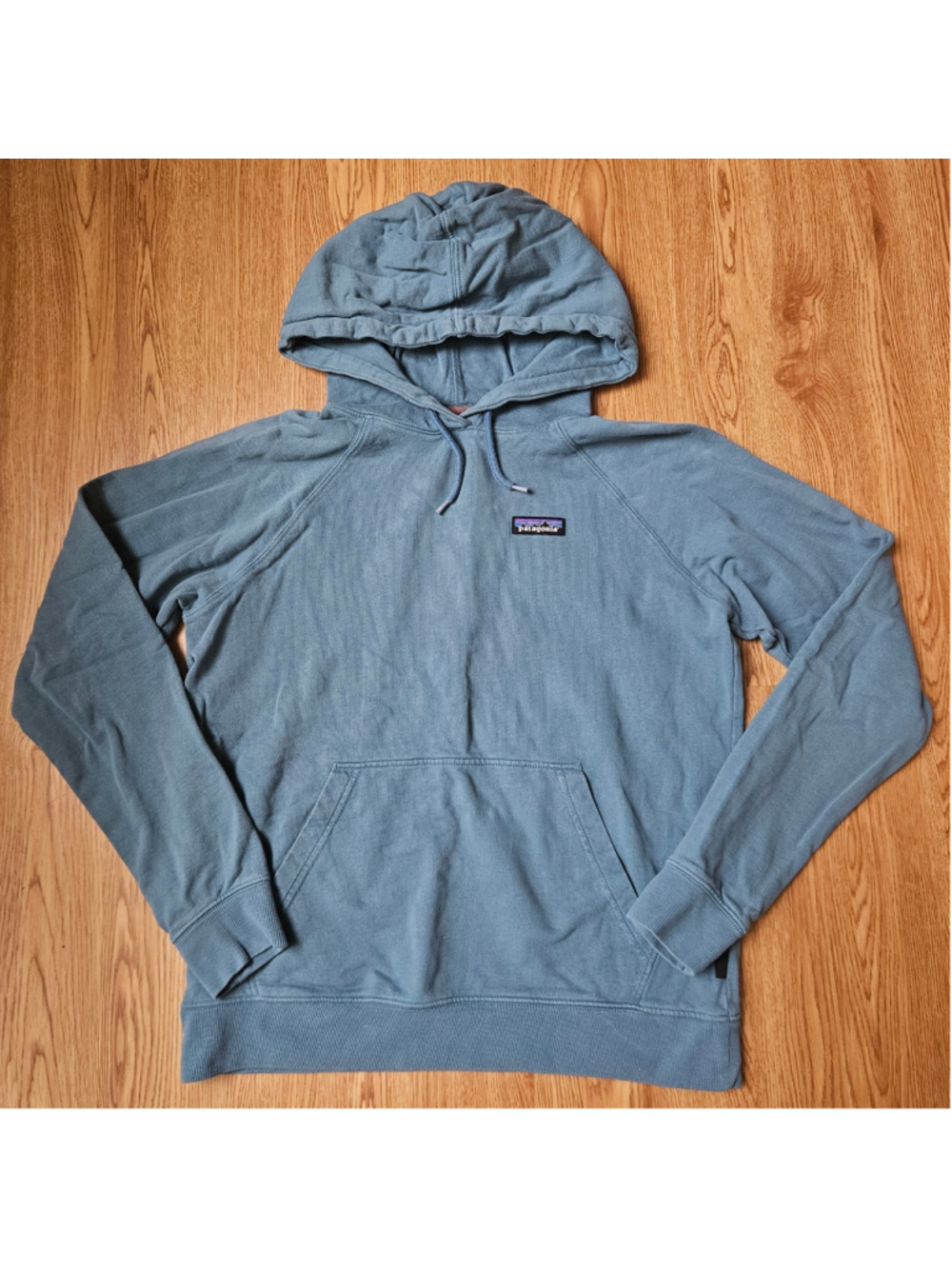 Patagonia Organic Cotton Regular Fit Blue Pullover Hoodie Womens Medium Outdoor